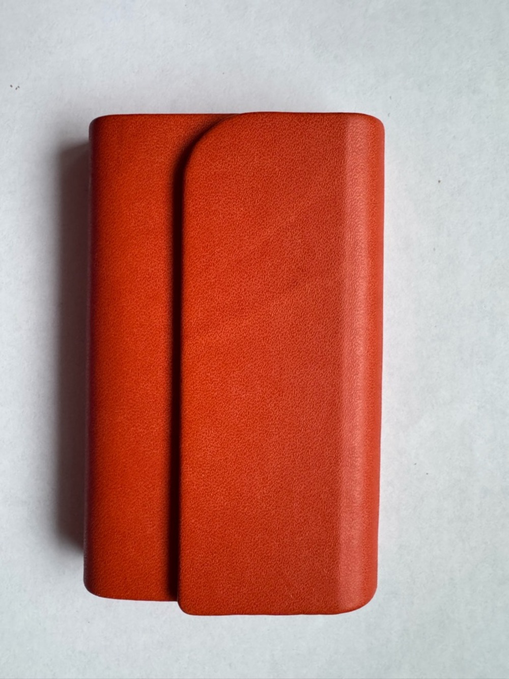 Giorgio Fedon 1919 Orange Leather  Card Case, new with storage bag